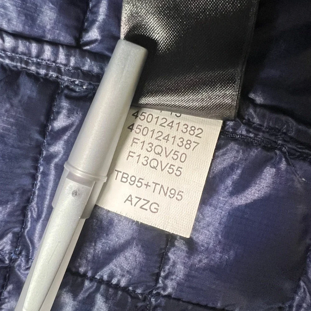 The‎ North Face ThermoBall Full Zip Jacket Mens L Blue Quilted Outdoor Insulated